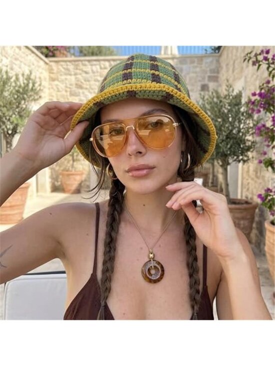 Women\'s Retro Aviator Sunglasses Trendy Shades Oversized Vintage main image 5